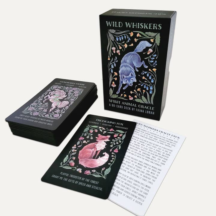 Faina Lorah - Wholesale Tarot Cards - IMPERFECT - Wild Whiskers Oracle Deck - Spirit Animal Cards
