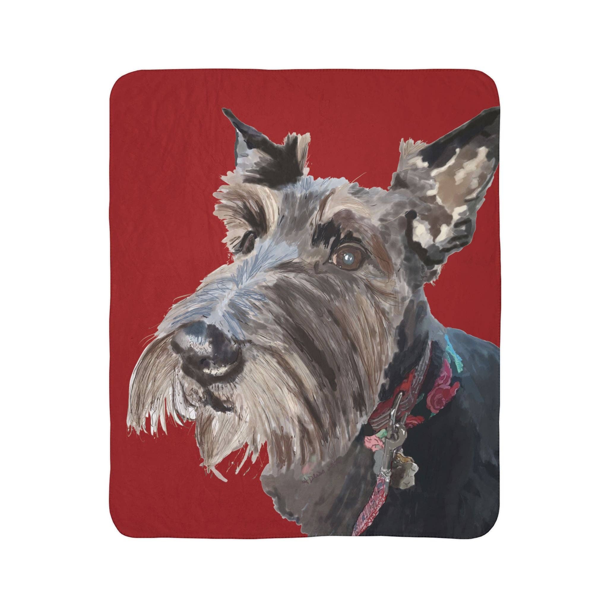 Blue Cava - Wholesale Throw Blanket - Cozy Scottish Terrier Dog Lover Fleece Sherpa Blanket | Pet Gift, Home Decor0