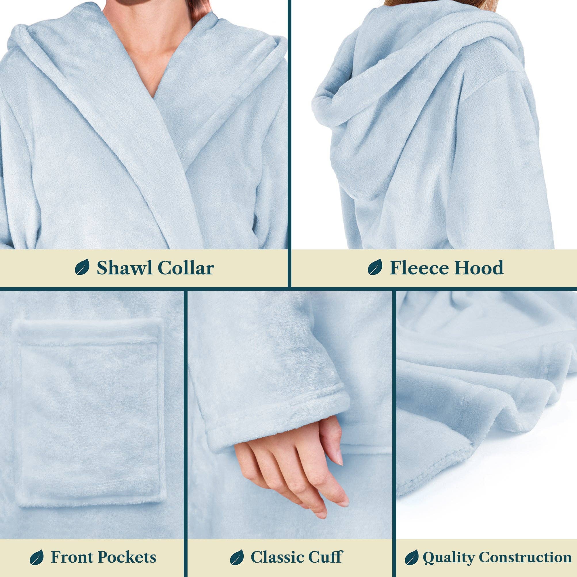 Pavilia - Wholesale Robe - Women's - Women's Classic Fleece Robe with Hood60