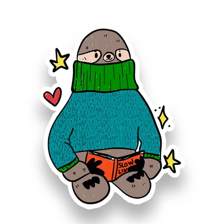 Sloth | Animal | Cute | Waterproof Sticker | 3" for wholesale by Rebel and Siren Stickers