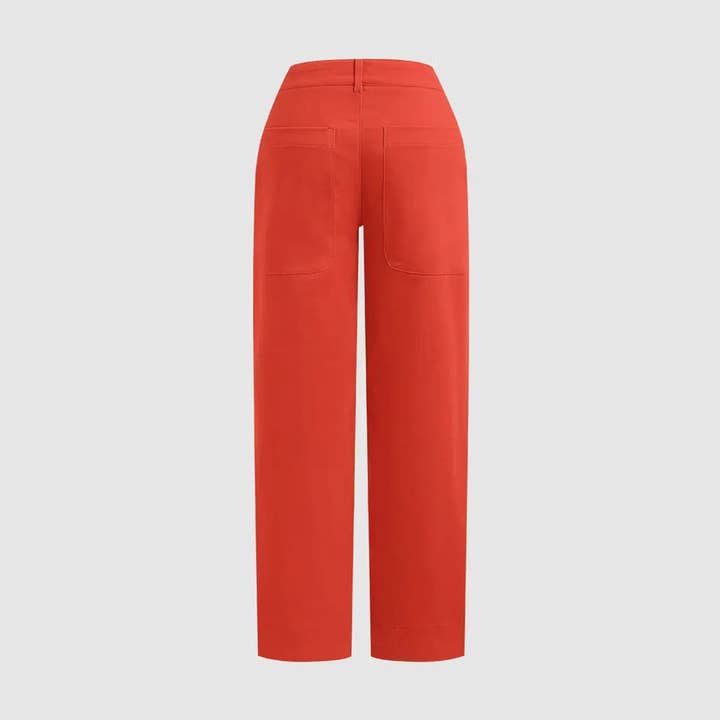 Autumn orange wide-leg straight jeans for wholesale on Faire1
