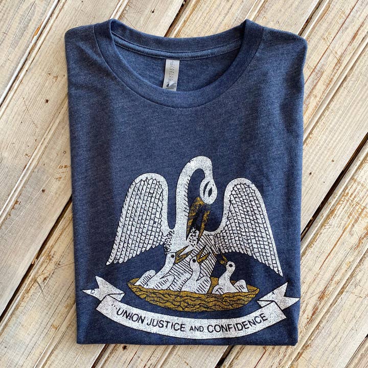 Pelican Nest Tee-Vintage Navy for wholesale by Nola Mercantile