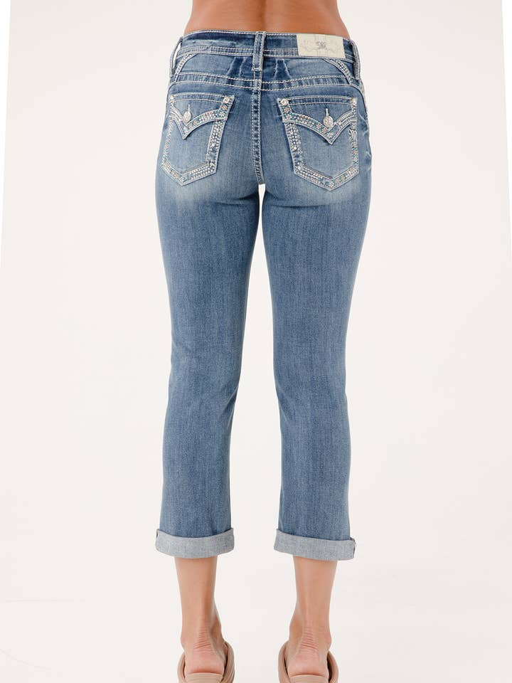 M9441P- MID RISE CAPRI JEANS for wholesale by Miss Me