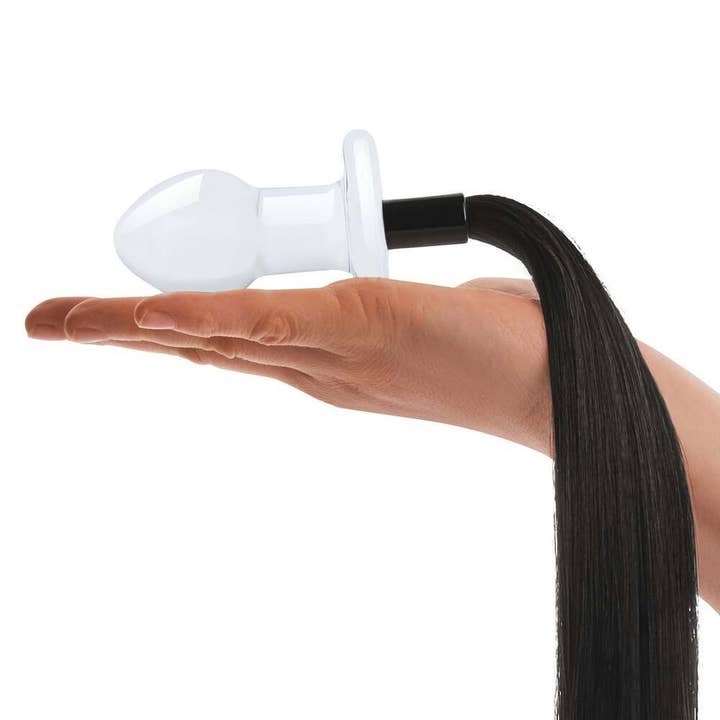 Lingerie Mart - Wholesale Sex Toy - Glas 3" Horse Tail Glass Butt Plug Glas-1604