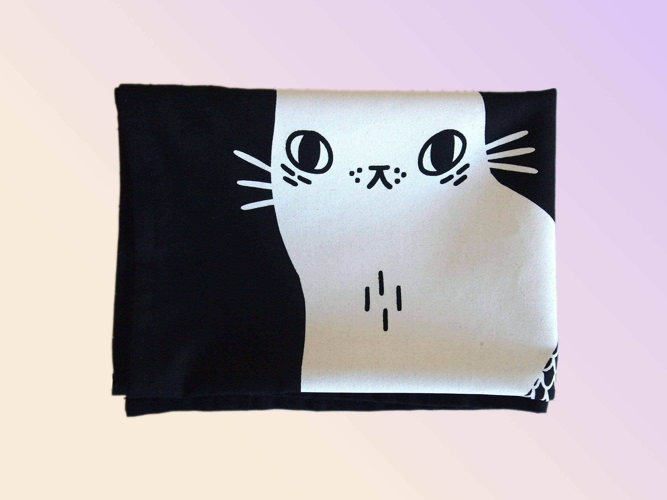 I LIKE CATS - Wholesale Tea Towel - Cotton Tea Towel With Cat and House Screen Print3