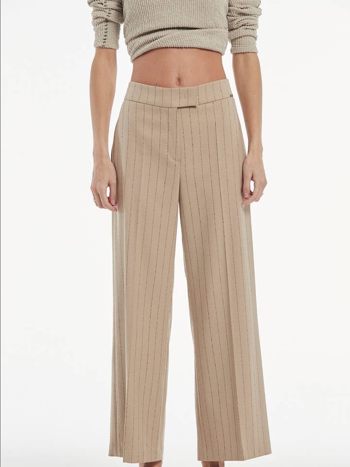 Calças Luanda Riscas Diplomáticas Desigual por atacado de OKY