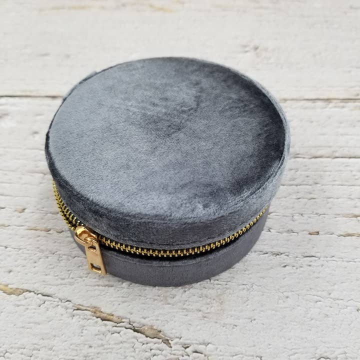 Treasure Wholesale - Wholesale Jewelry Box/Organizer - Velvet Jewelry Box Circular Organizer Box