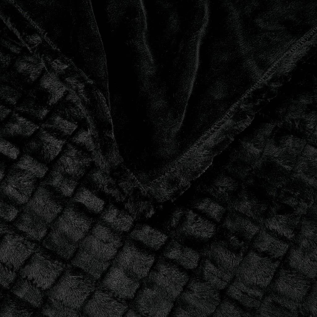 Olliix - Vente Plaids - Couverture Chauffante en Fausse Fourrure Texturée Surdimensionnée5