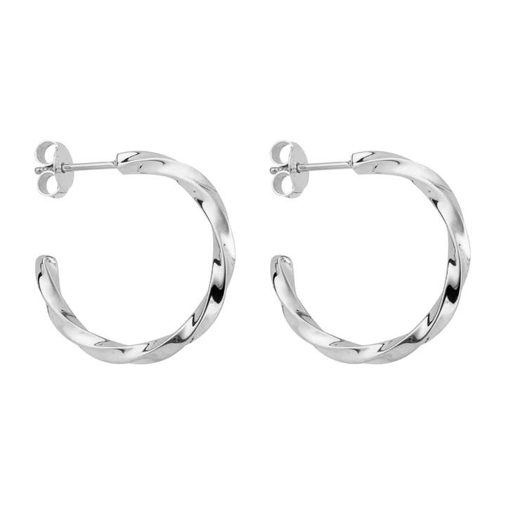Twisted 3/4 Hoop Earrings for wholesale by Gecko Jewellery