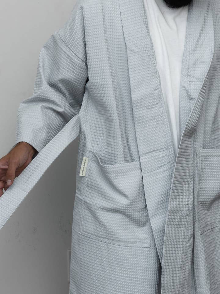 Portland Apron Company – wholesale Robe – Unisex – Organic Cotton Waffle Bathrobe4