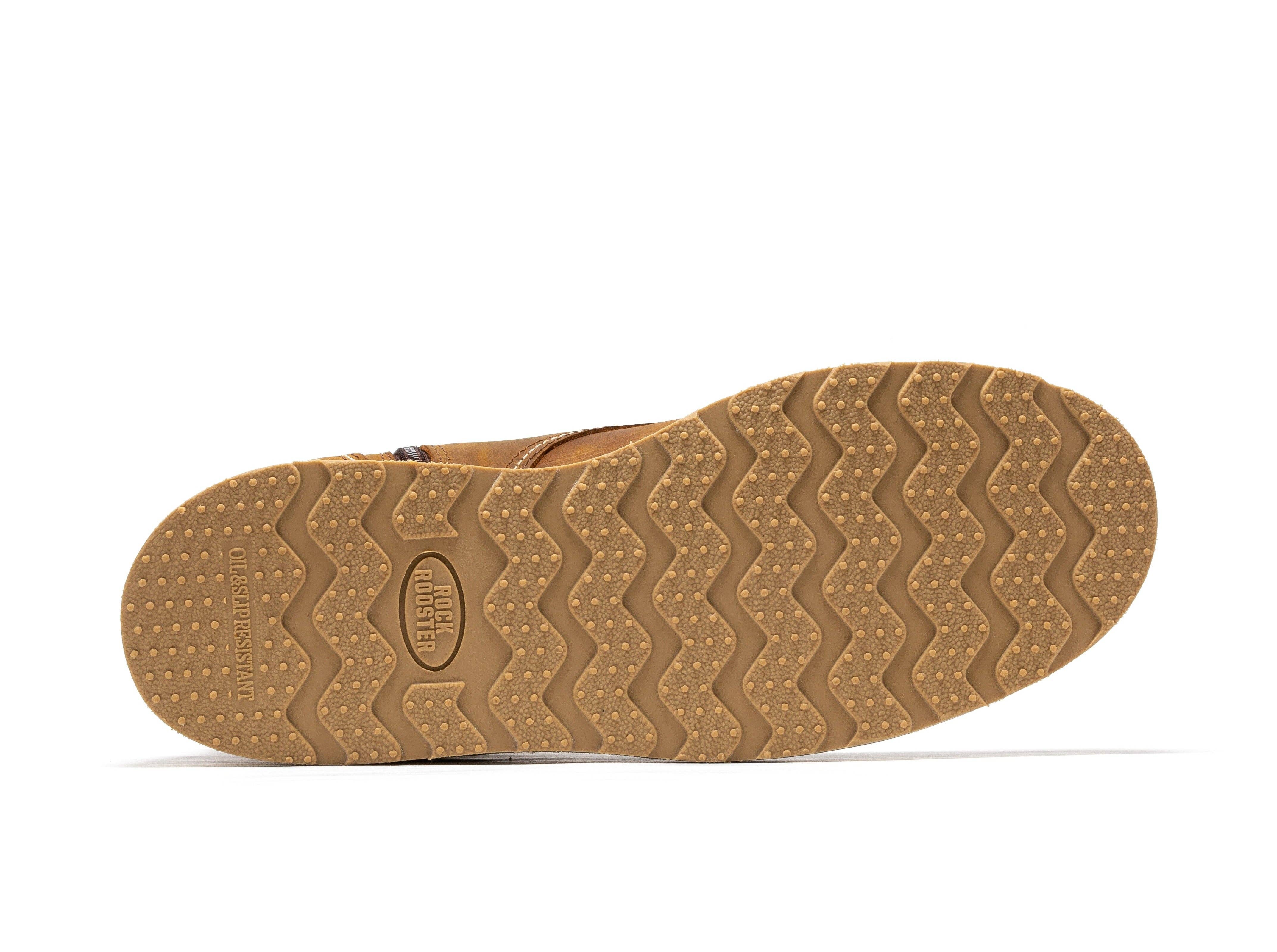 Rock Rooster Footwear - Wholesale Boots - Unisex - ROCKROOSTER Magnolia Men's 6 inch Brown Zip Sided Soft Toe Wedge Work Boots SAP3097