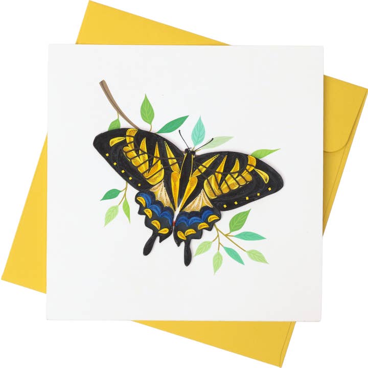 Swallowtail Butterfly Quilling Card for wholesale by Blue Bird Cards