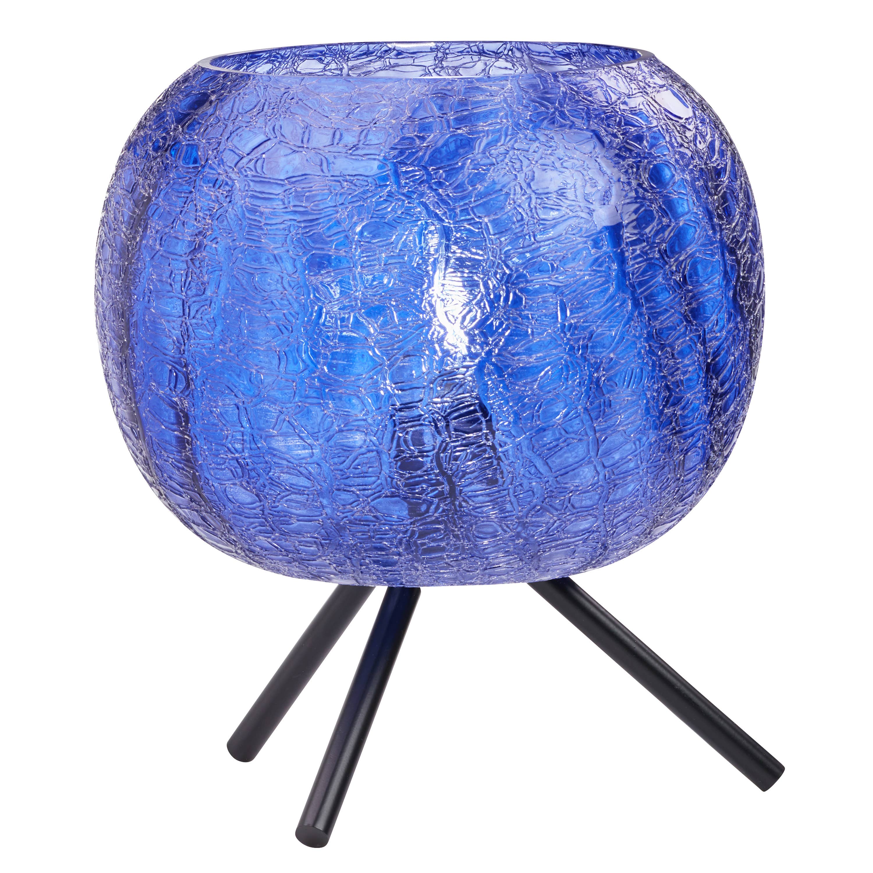 River of Goods - Wholesale Accent/Desk Lamp - 11.5"H Libby Tripod Table Lamp with Blue Glass Globe Shade1