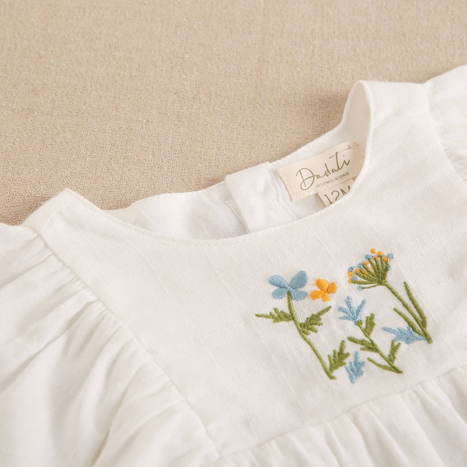 Blank Short Sleeve Baby Girl's Frog with Flower Embroidery for wholesale on Faire3