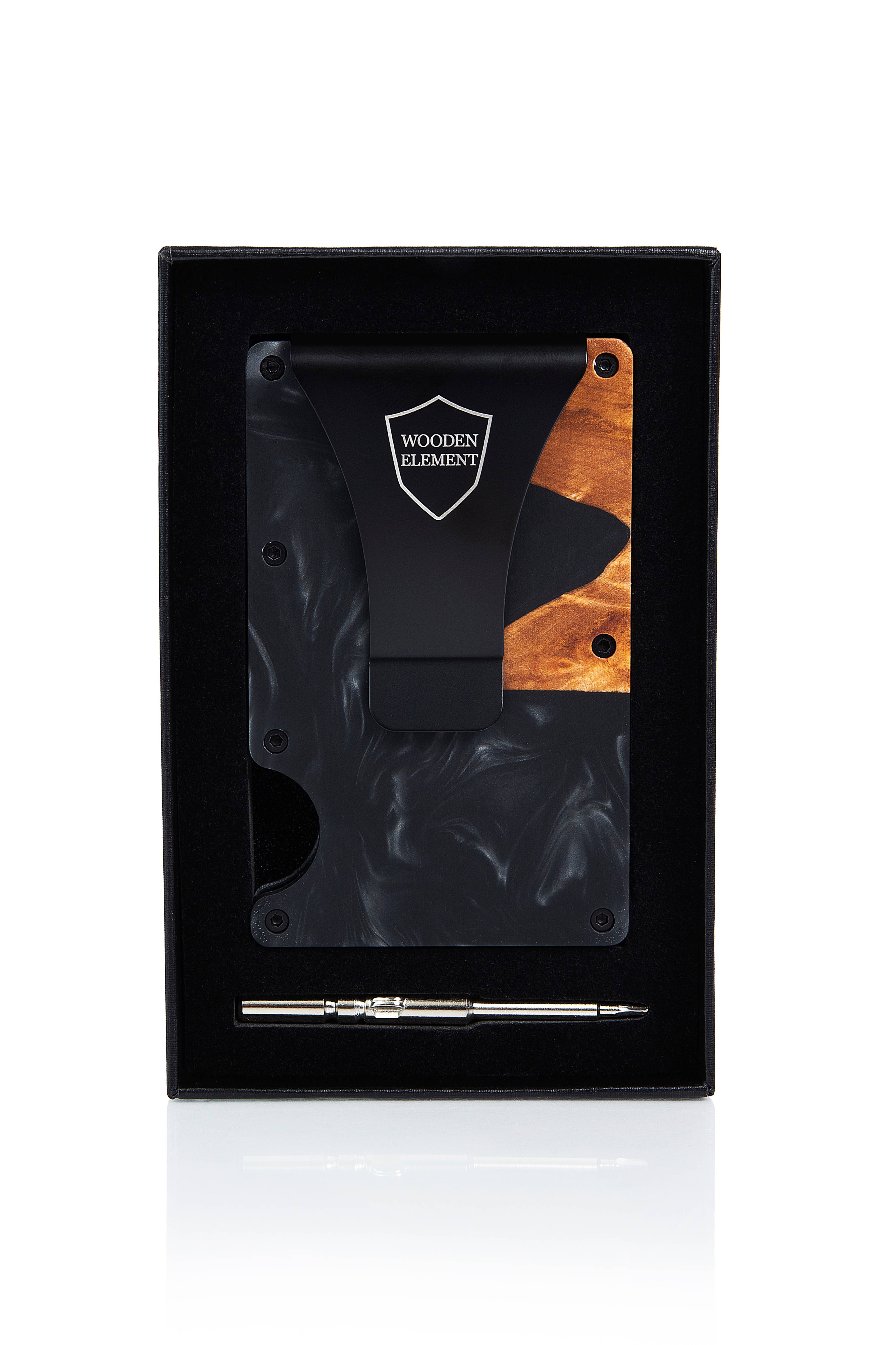 Wooden Element - Vente Présentoir – accessoires - Présentoir à portefeuilles avec 24 portefeuilles en bois et résine10