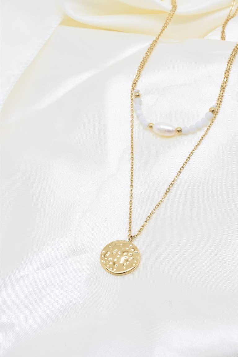 Kapyco - Wholesale Pendant/Charm Necklace - Double-row stainless steel necklace - BJ210248OR0