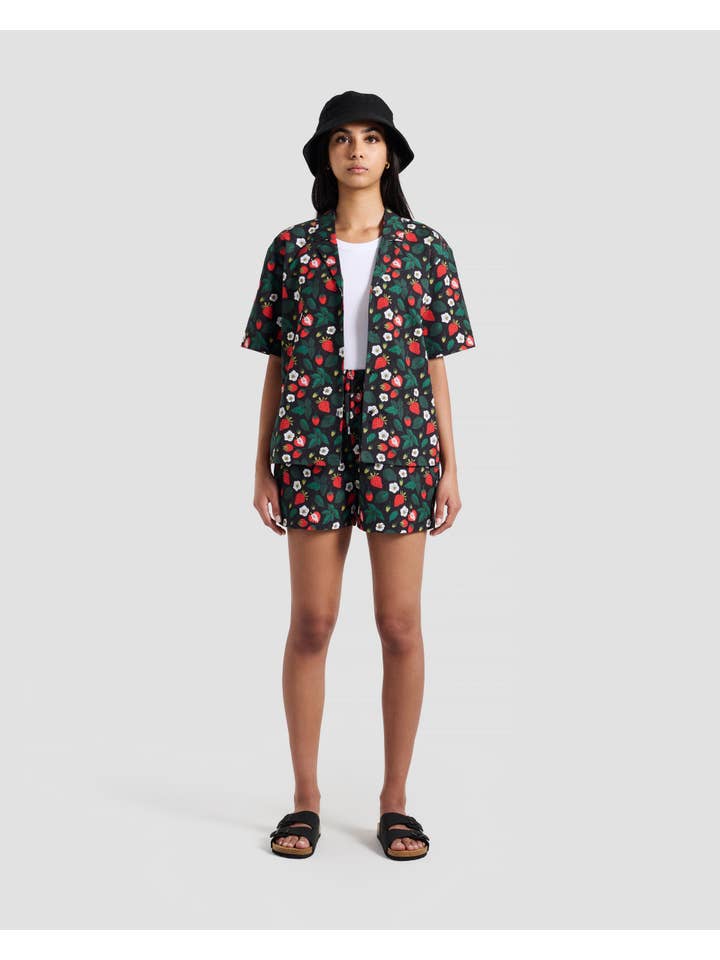 Poplin and Co. - Wholesale Shorts - Women's - Women's Strawberry Fields Print Shorts