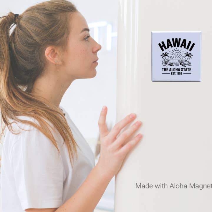 Made With Aloha Magnets,llc - Wholesale Magnet - Hawaii 2x2" Magnet-Handmade Fridge Souvenir2