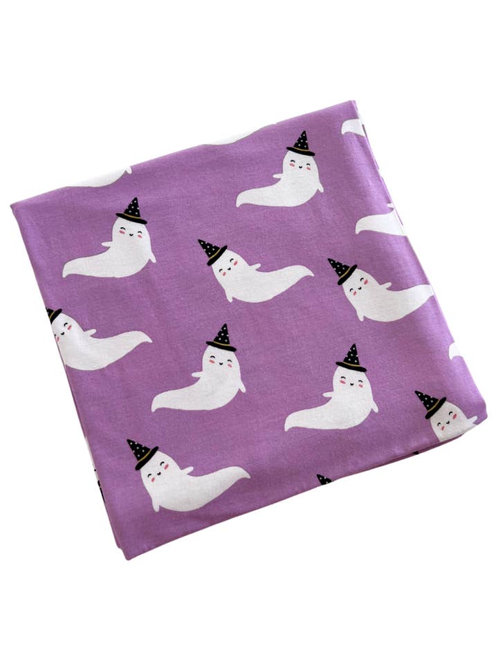 Stretch Swaddle Blanket, Purple Ghost for wholesale by SpearmintLOVE