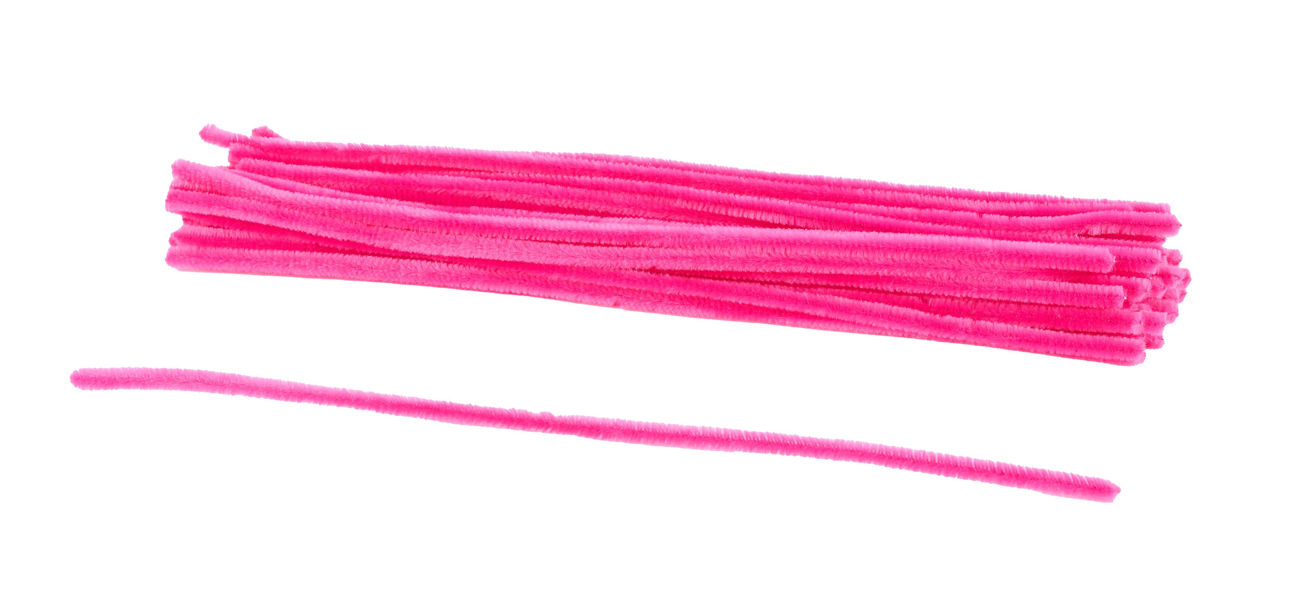 DecoExchange – Großhandel Bastelzubehör – 20"L x 6 mm Chenille-Stiele 50 Stk./Beutel, Hot Pink MA2002110