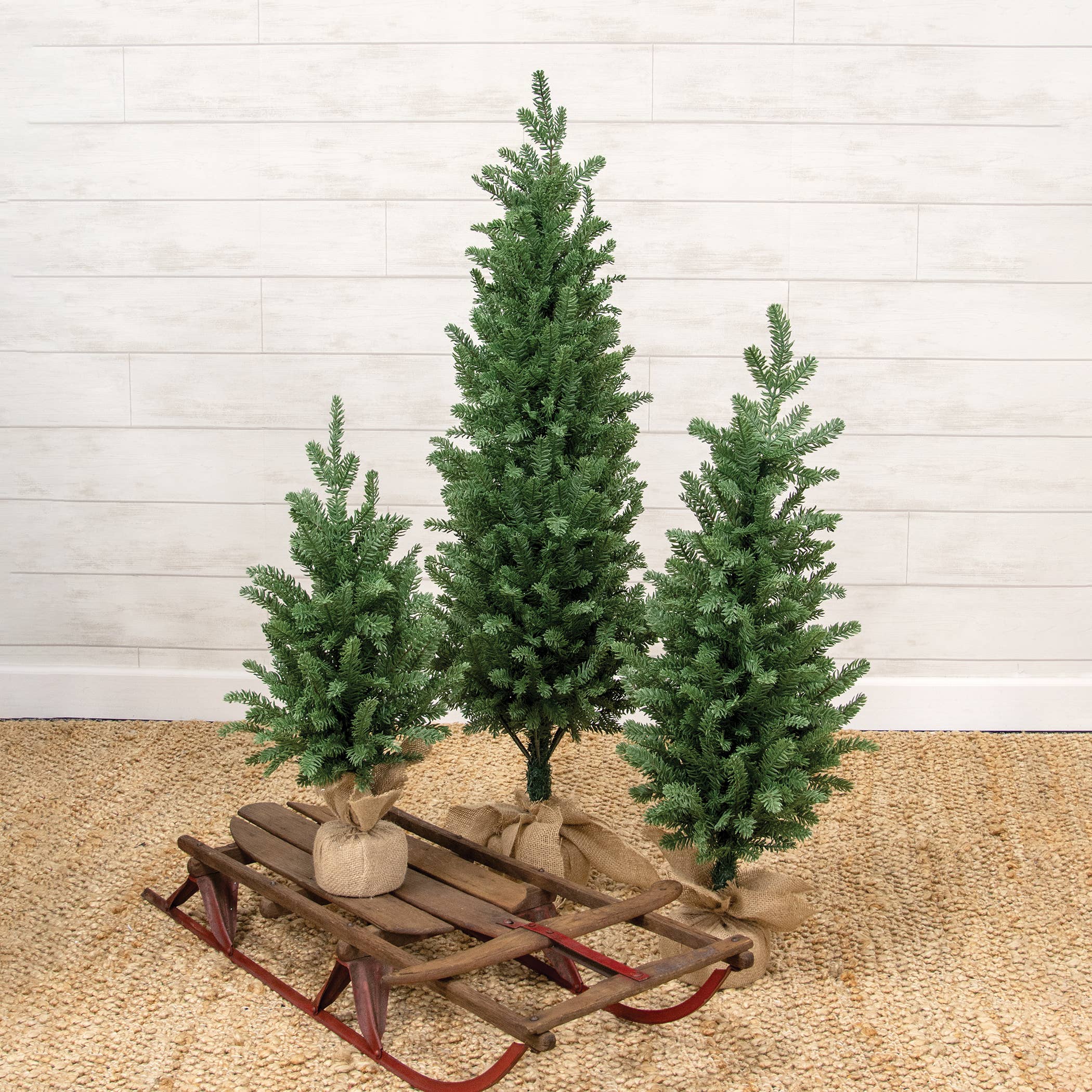 Col House Designs - Wholesale Christmas Decoration - Soft Touch Alpine Tree w/Burlap Base - 4 Ft.2