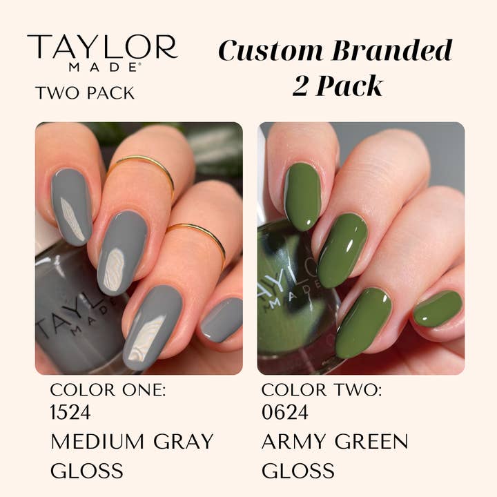 Taylor Made Polish - Vendita all'ingrosso Smalto per unghie - Smalto per unghie personalizzato: confezione da 2 a lunga tenuta + vegano + non tossico166