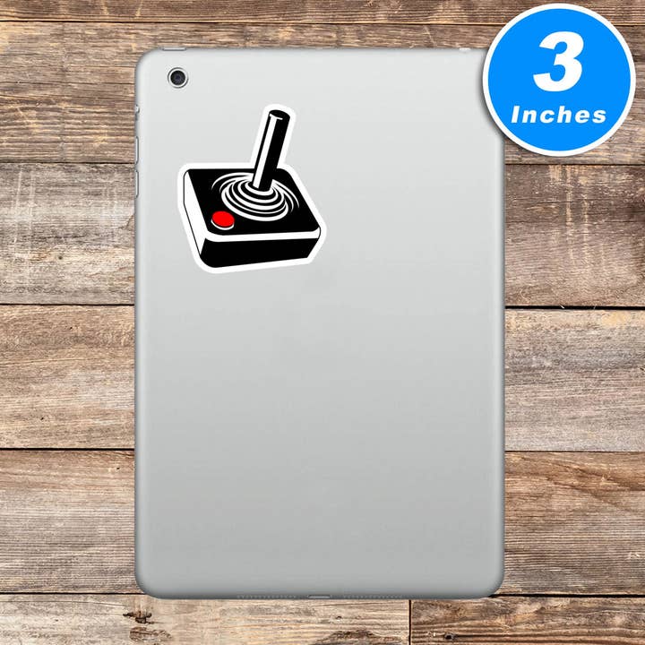 FunPopStickers - Wholesale Sticker - Video Game Retro Joystick Laptop Stickers Phone Stickers 3 Pack - Set of 2.5, 3 and 4 Inch Vinyl Laptop Stickers - Laptop Stickers Phone Stickers for Laptop, Phone, Water Bottle, Car & More Decal (3 Pack)