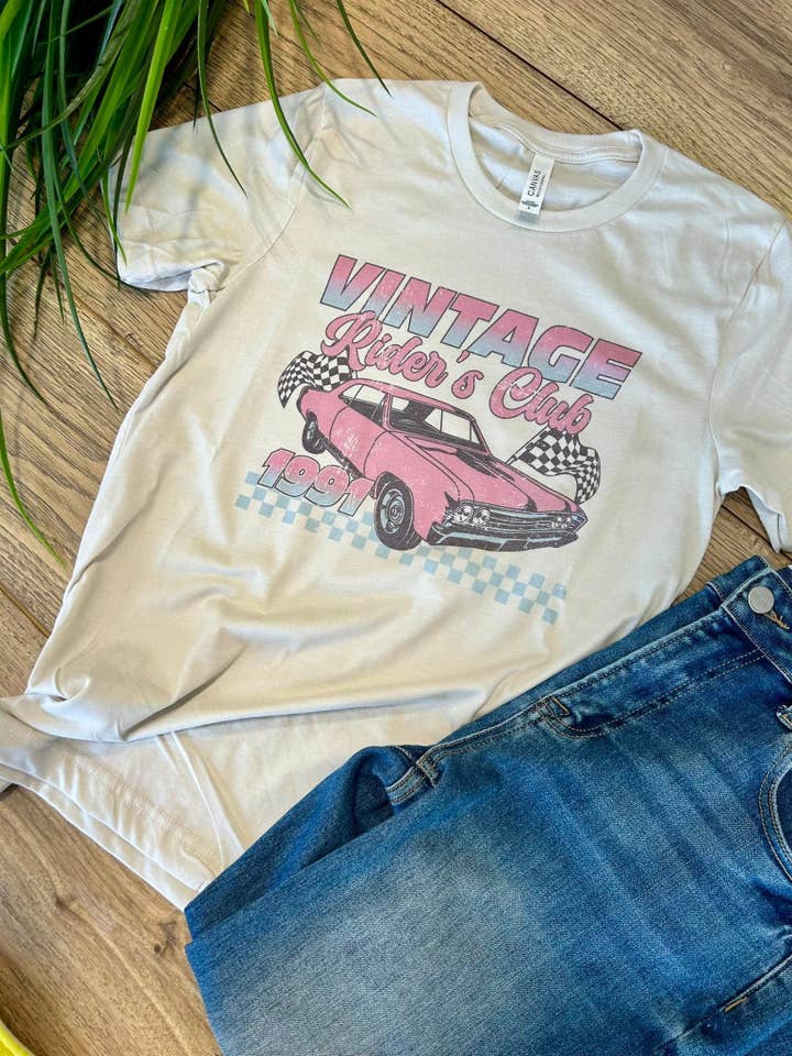 Willow Poppy - Wholesale Screen Printed T-Shirt - Women's - Vintage Car Graphic Tee