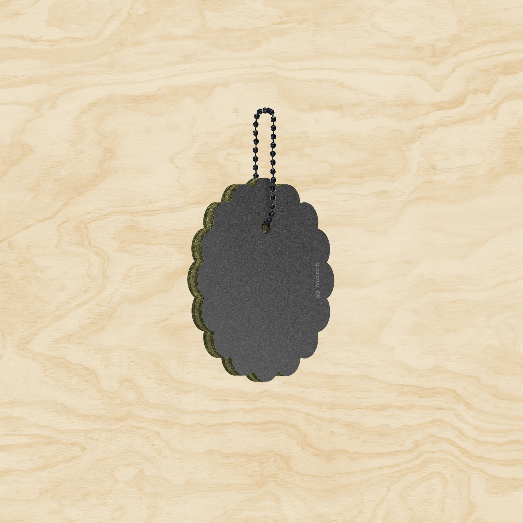 March - Wholesale Keychain - Unisex - wooden reflector WAVY3