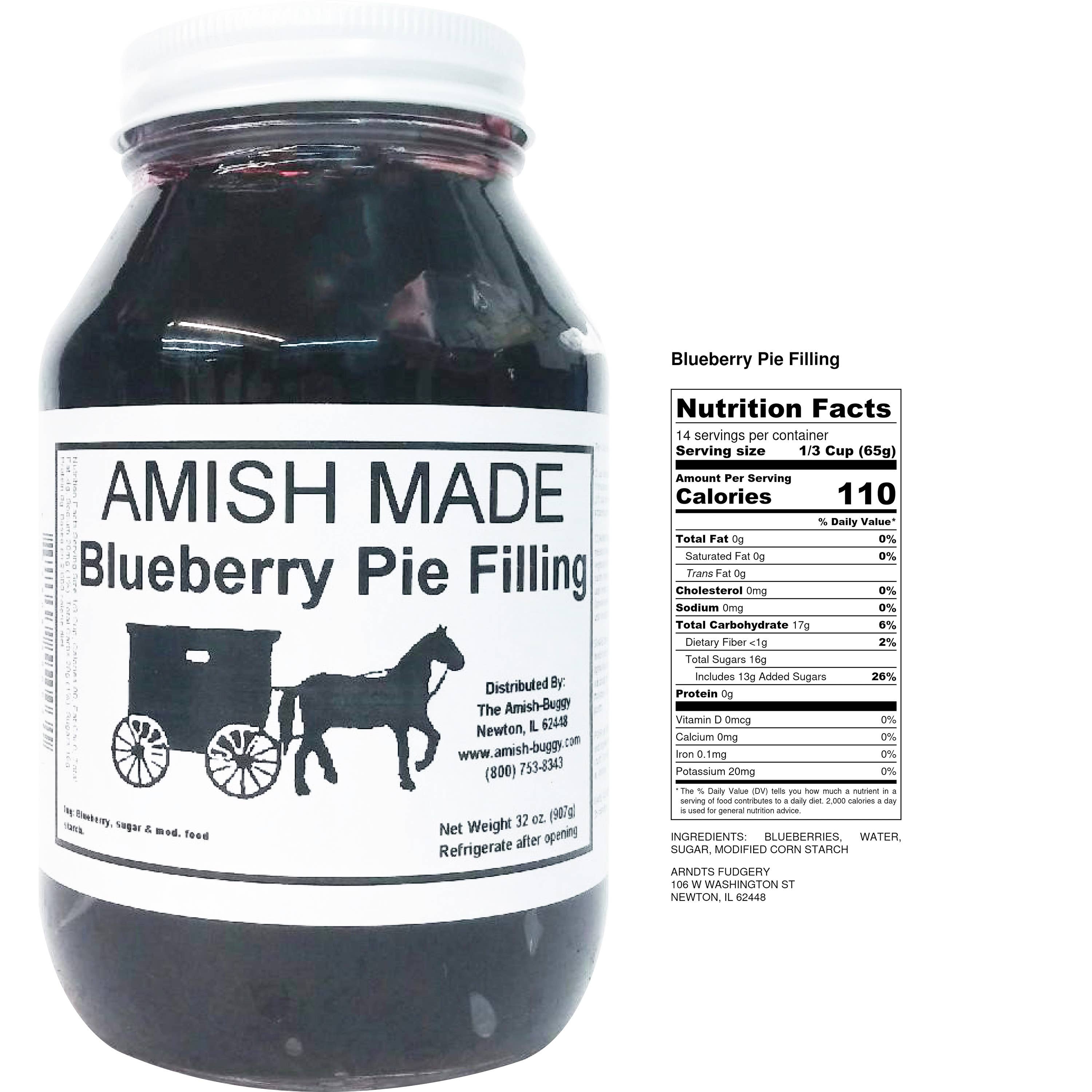 Arndt's Fudgery LLC - Wholesale Jam/Jelly - Amish Pie Filling - 32 Oz Jar17