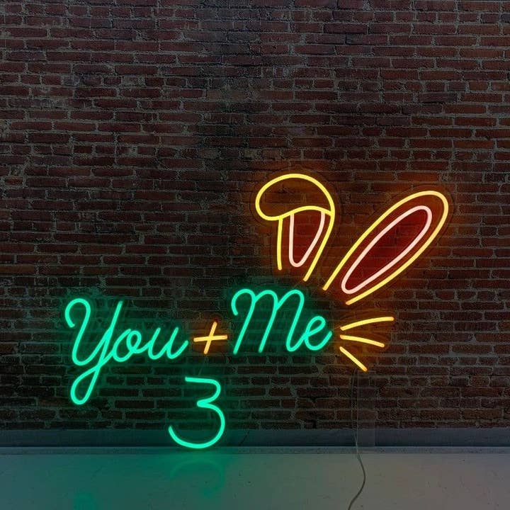 You+Me 3rd Anniversary Neon Sign for wholesale by Aoos Custom