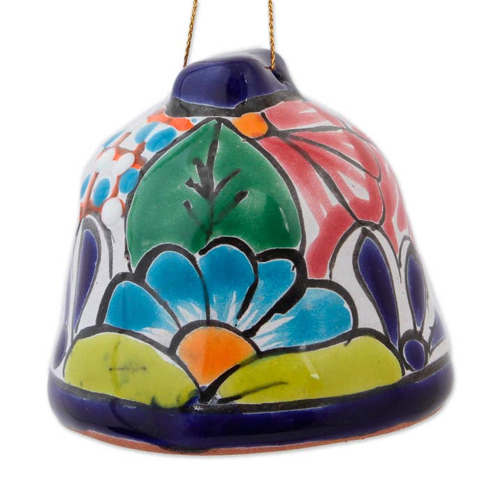 NOVICA - Wholesale Ornament Set - Novica Handmade Talavera Bells Ceramic Ornaments (Pair)