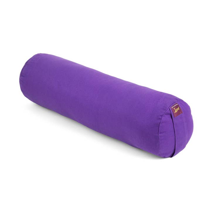Cuscino per yoga - Small Rnd imbottito in cotone viola per la vendita all'ingrosso da parte di Yogavni Yoga Products