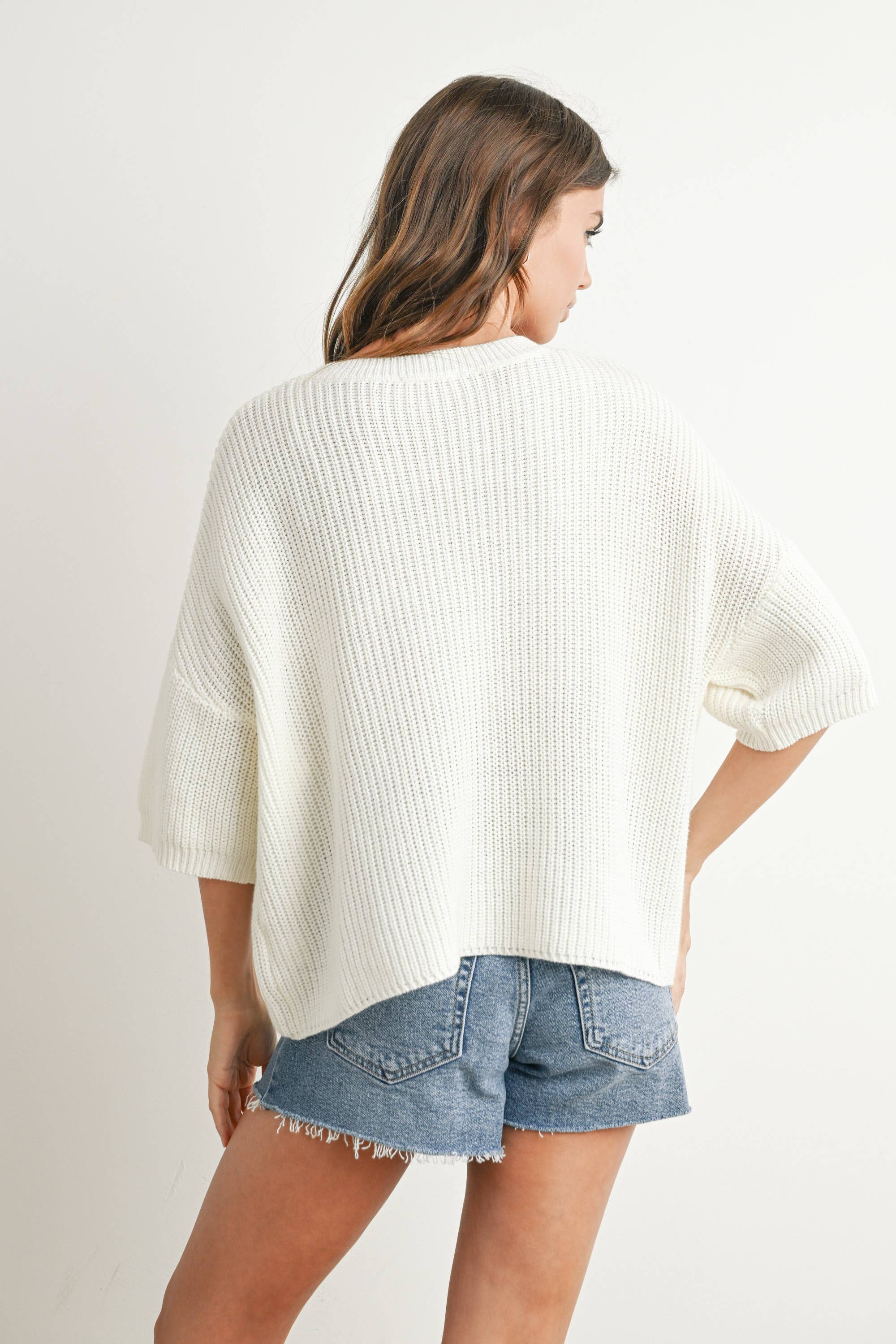 BUTTERMELON – Pulôver - Mulher por atacado – Suéter de tricô com estampa de bandeira - BMW769119