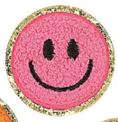 Scratch Decor - Wholesale Patch - Smile Face Iron On Gold Glitter Patches1