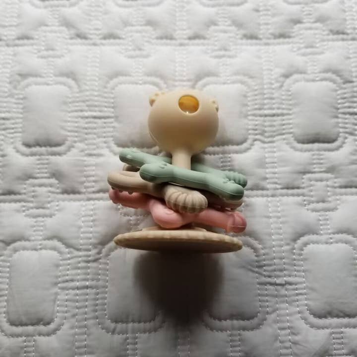 D & C TOYS - Wholesale Handheld Rattle - Baby - Bear Rattle Silicone Baby Stacking Toy2