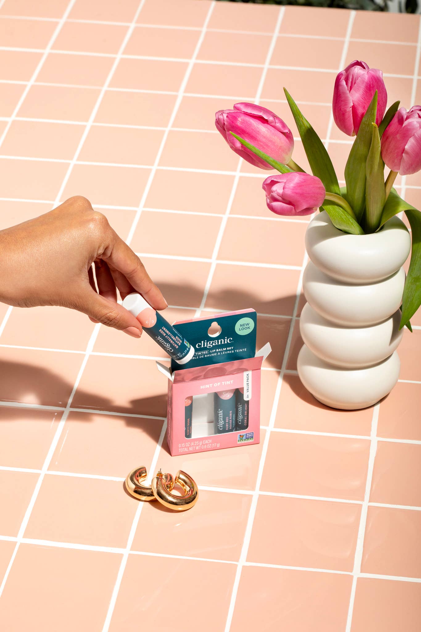 Cliganic - Wholesale Lip Balm - NON-GMO Tinted Lip Balm, 4 Colors5