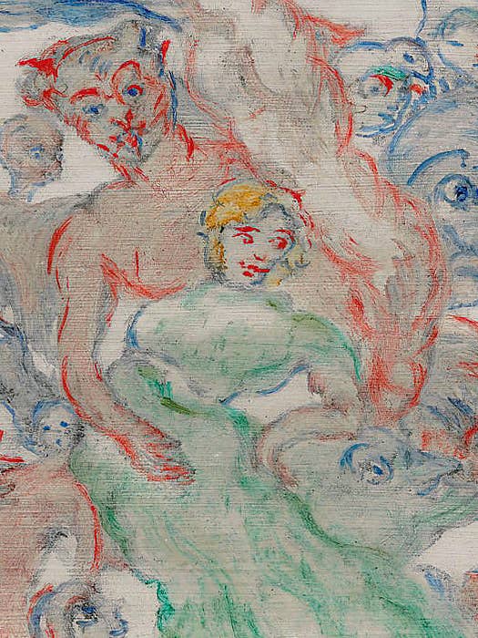 Monstres décousus entrelacés, entrelacés par James Ensor, 1938 - Papier cadeau pour la vente par Flashback Shop