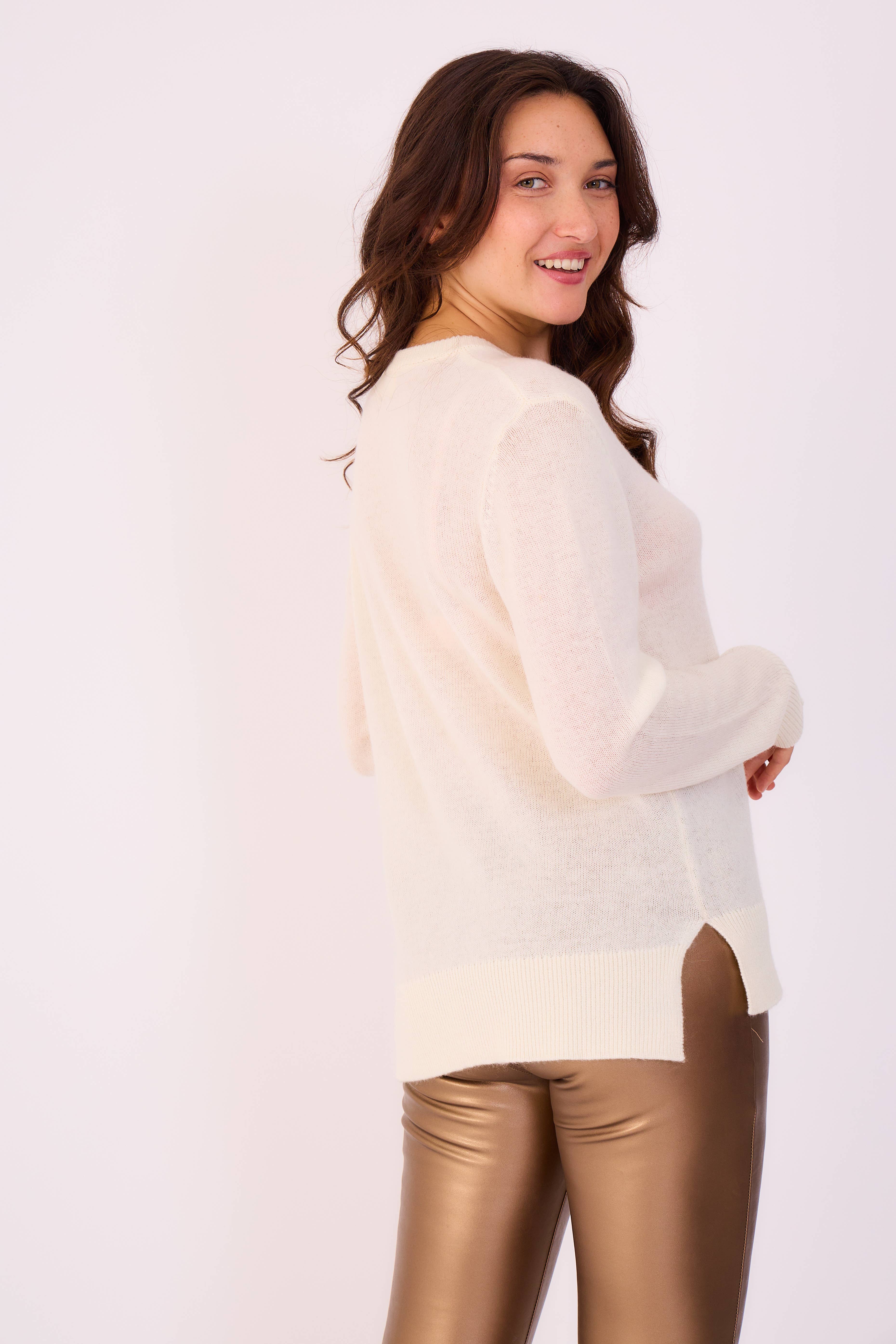 Orice – Großhandel Strickpullover – Damen – Rundhals-Pullover aus natürlicher Kaschmirwolle Herbst - Orice8