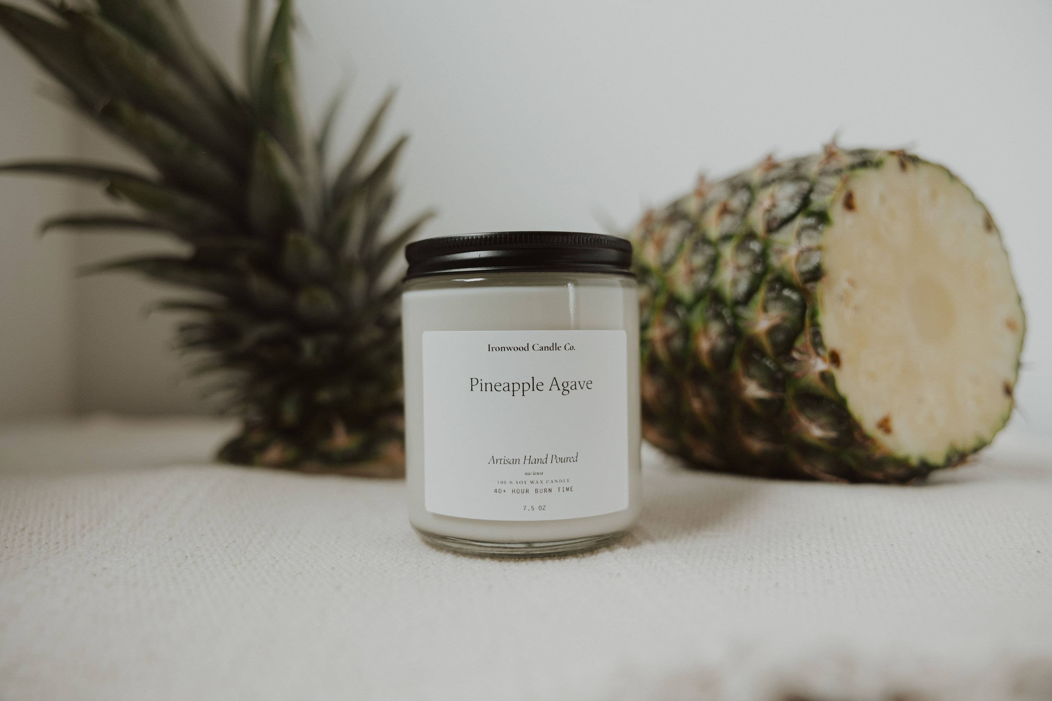 Ironwood Candle Co. - Wholesale Jar/Filled Candle - PINEAPPLE AGAVE SOY CANDLES5