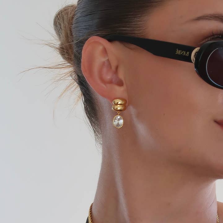 Brianna Oval Drop Earrings for wholesale by Namaste Jewelry