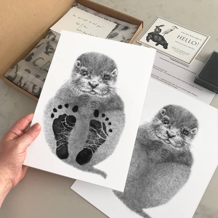 Lucy Coggle Designs – wholesale Hand & footprint kit – Child & baby – Baby Otter Footprint Kit