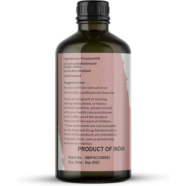 Natures Basket - Wholesale Oral supplement/vitamin - Nature’s Basket Cold Pressed Flaxseed Oil – Omega-Rich, Heart-Healthy & Skin-Nourishing (100ml)1