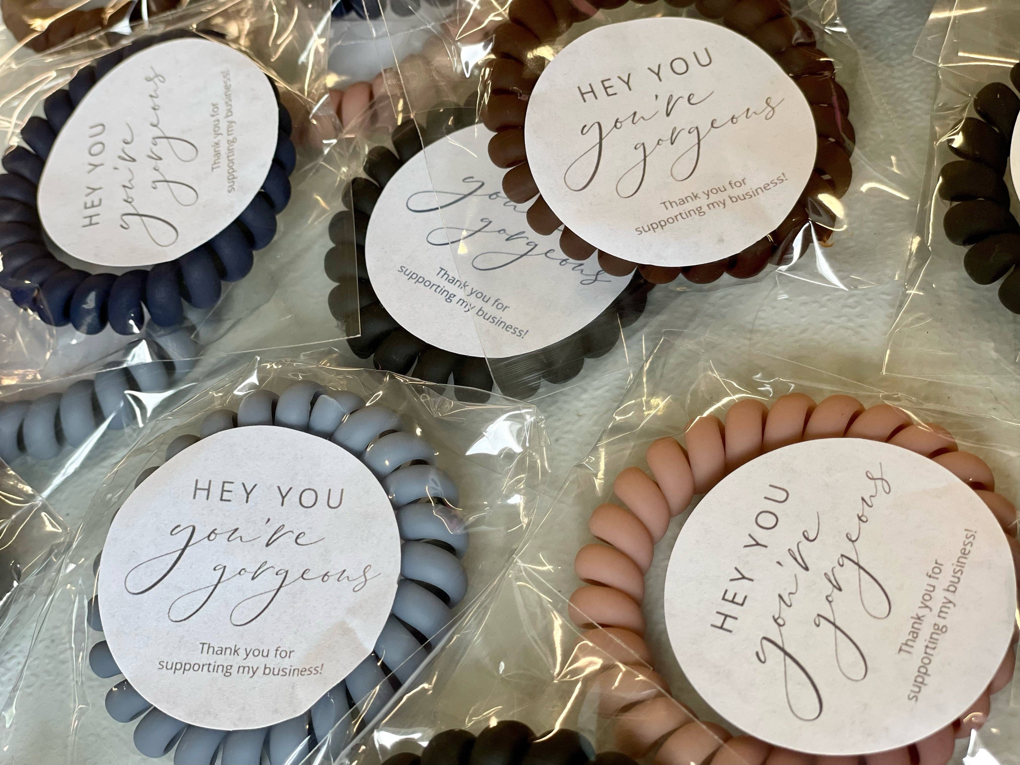 The Classy Cloth WS - Wholesale Hair Tie - Hair Coil 'Thank You!' 25 pack - RTS5