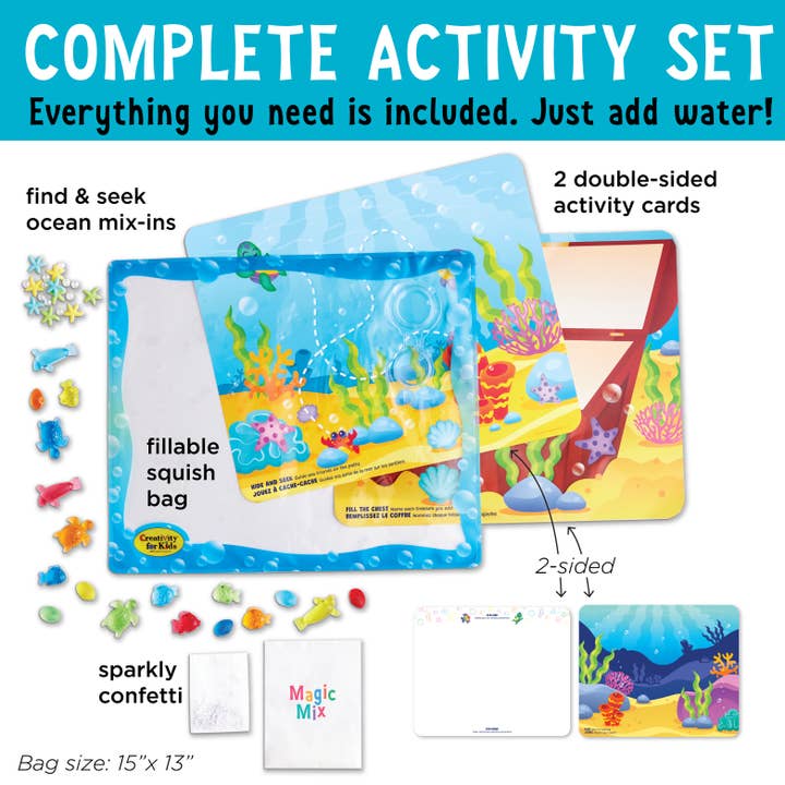 Faber-Castell / Creativity for Kids - Wholesale Toy Set - Kids - Sensory Squish Bag Ocean Adventure Gel Activity Set