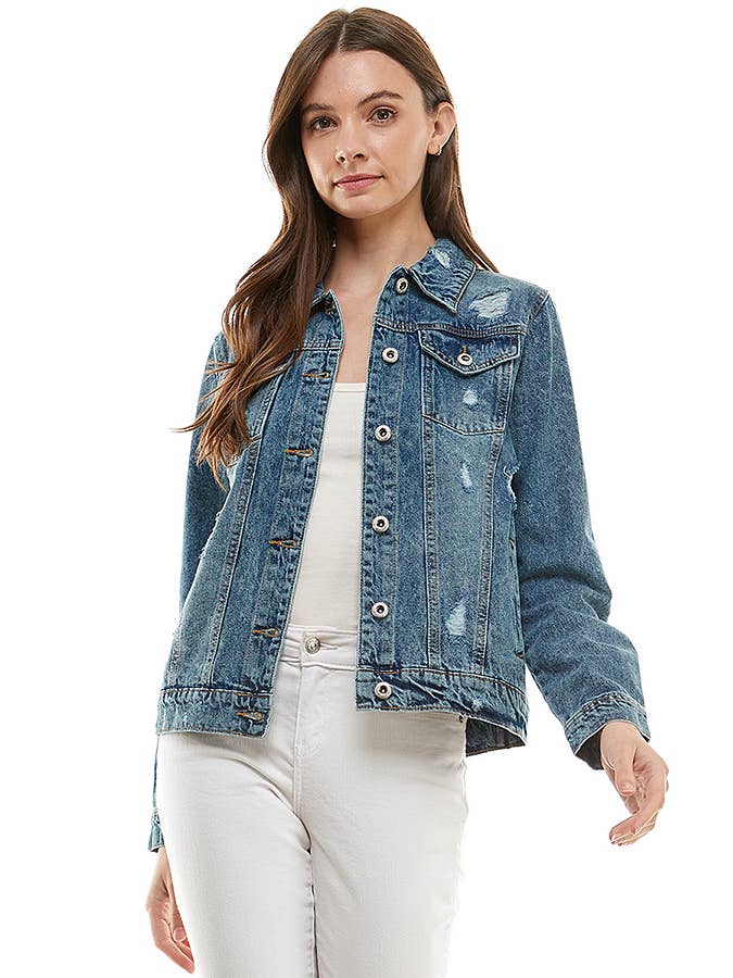 patrol jeans - Wholesale Denim Jacket - Women's - Ladies Denim Jacket with Distressed11