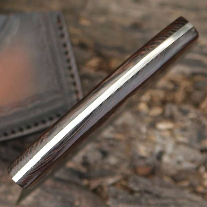 Shokunin USA - Wholesale Kitchen/Utility Knife - 6.0" Mezzaluna Ulu Knife With Exotic Wenge Wood Handle2