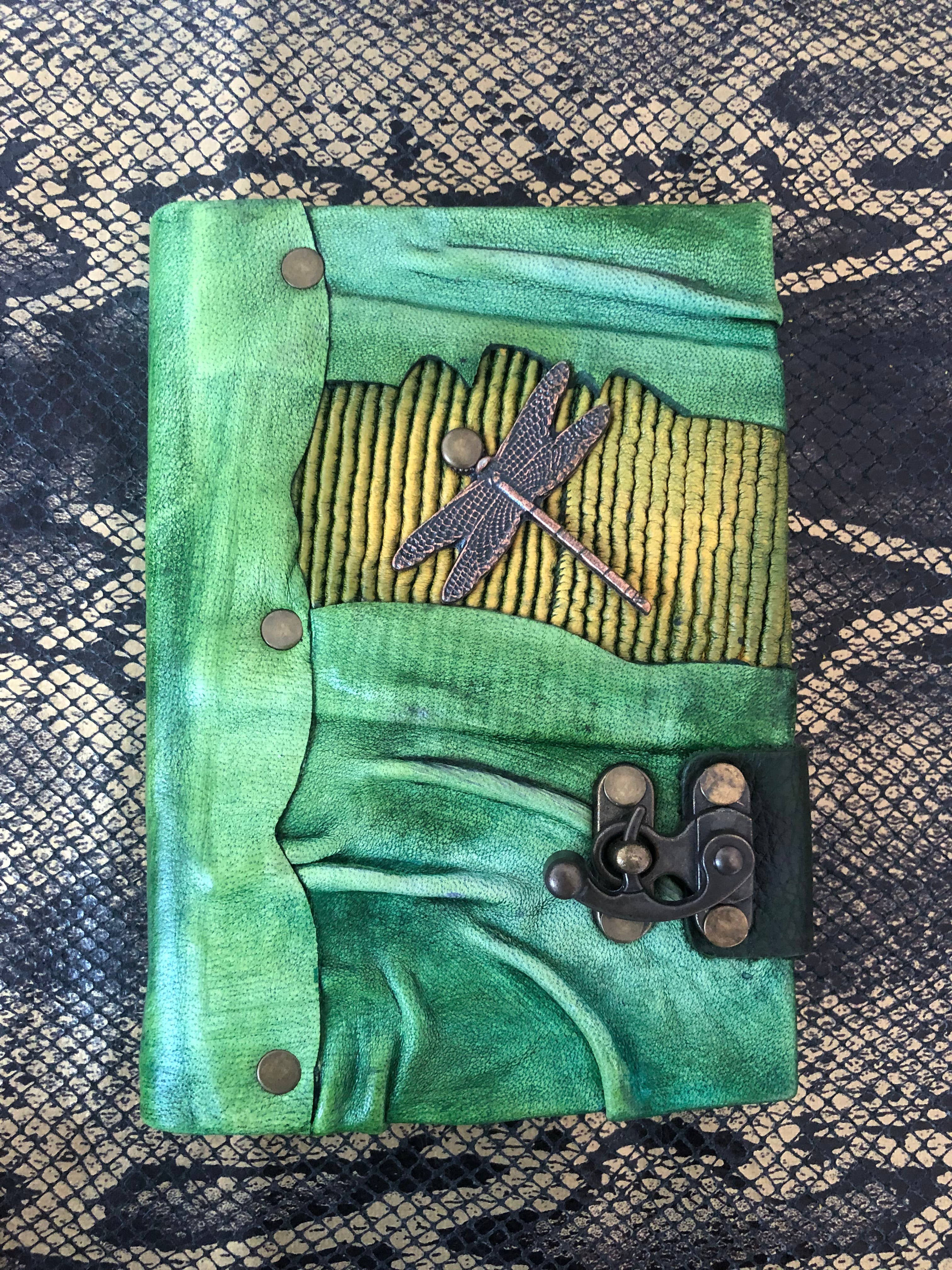 ML Marcaleather – wholesale Notebook – Dragonfly Mini Notebook Veg Tan Leather Diary0