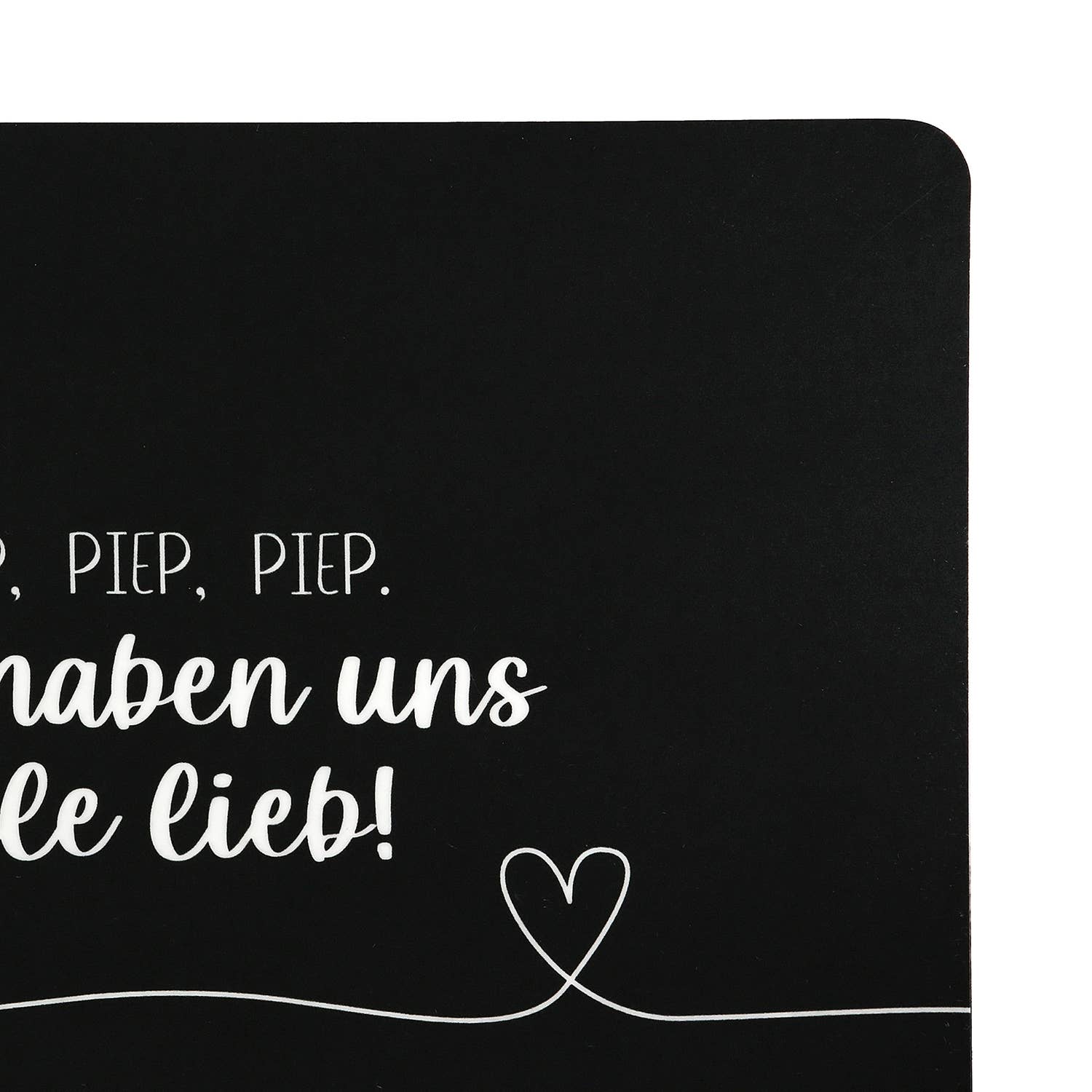 black Rectangular board Piep, Piep, Piep black, pack of 6 for wholesale on Faire2