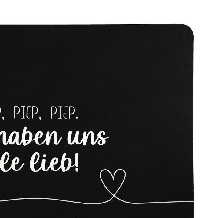 black Rectangular board Piep, Piep, Piep black, pack of 6 for wholesale on Faire2